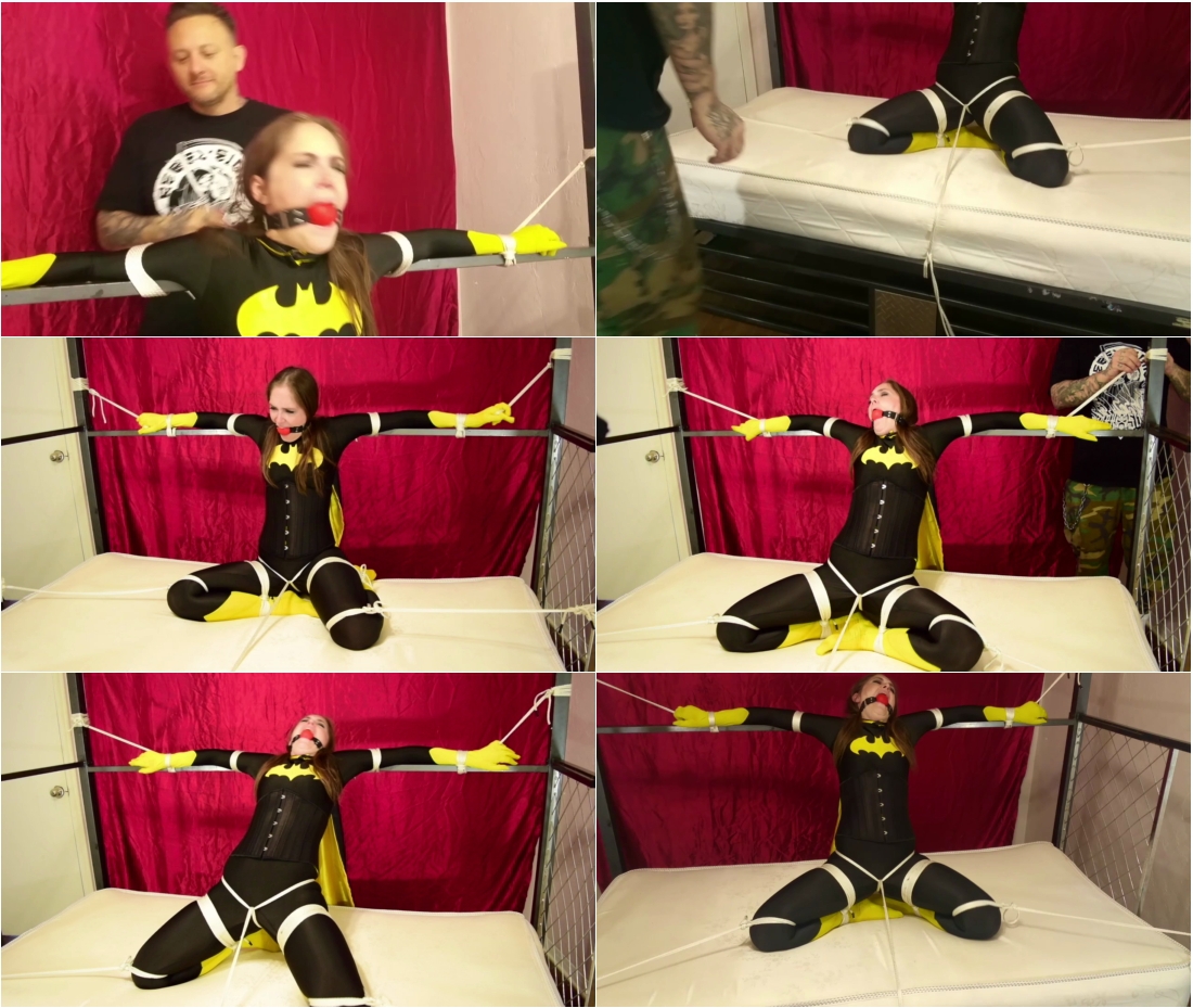 Bondage BDSM Damsel In Distress Cosplay Batgirl Superheroine