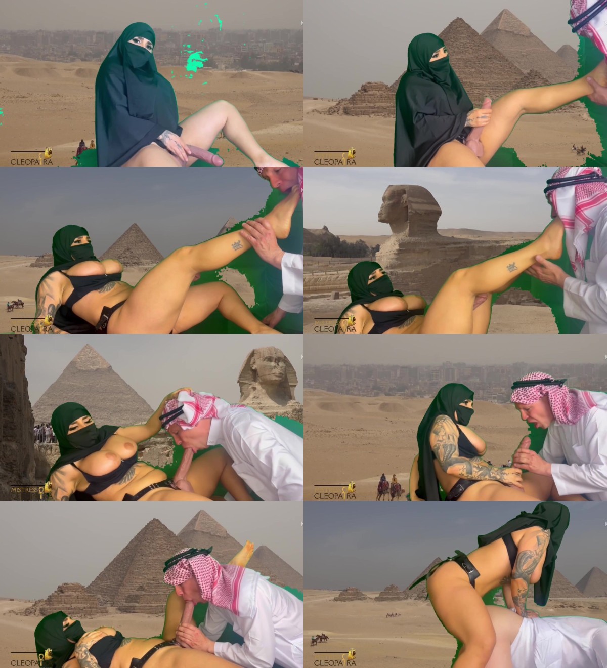 Mistress Cleopatra - Hijabi wife pegs her Arab husband hardcore photo