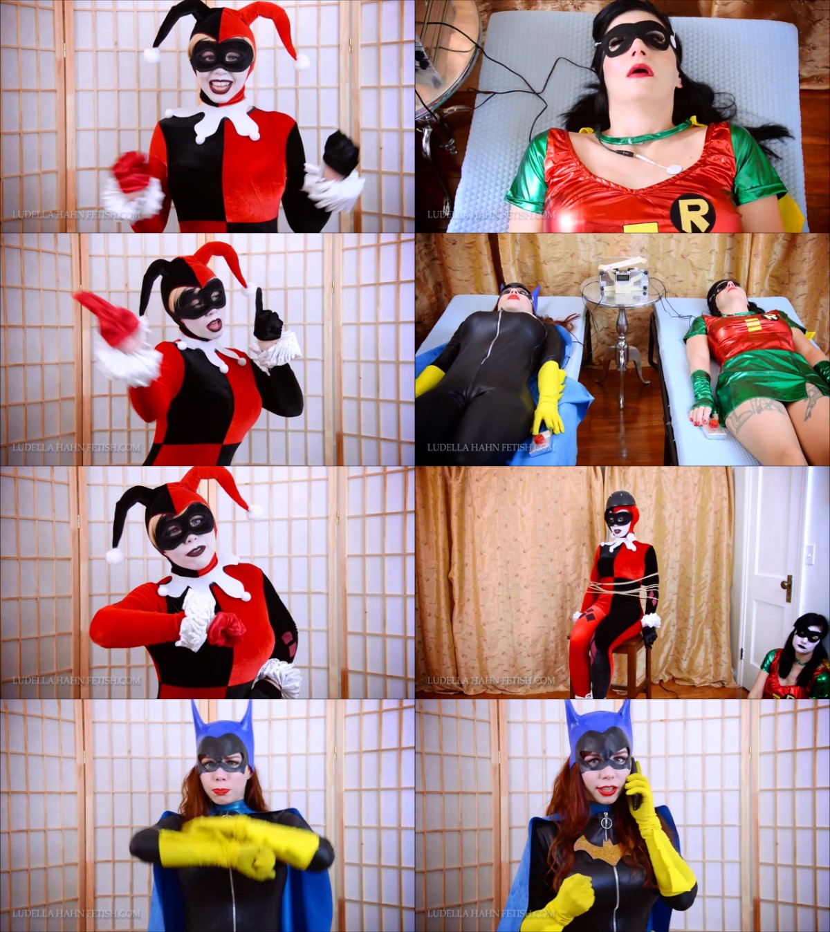 Harley Quinn Vs Batgirl and Robin-girl